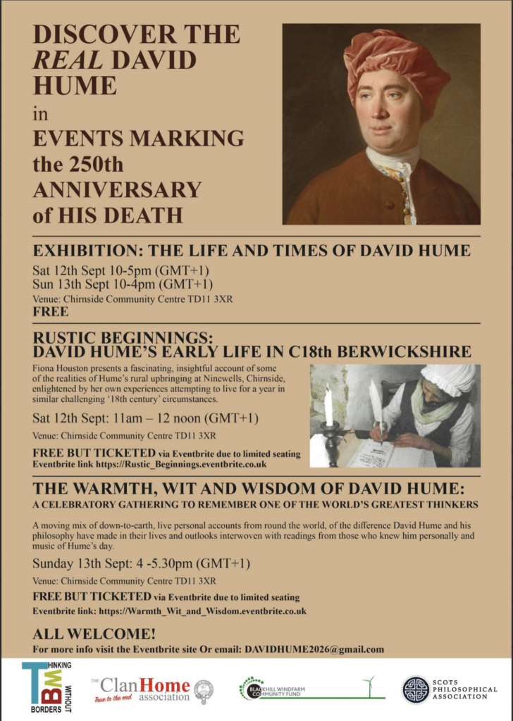 David Hume event 250th anniversary